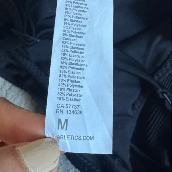 Fabletics One Piece black Swimsuit bathing suit Asymmetrical Cutout medium new - Picture 3 of 12